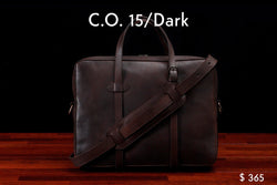 home, cravar c.o. 15 leather laptop briefcase bag dark