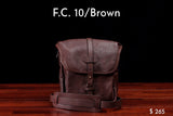 home, cravar f.c. 10 leather messenger field bag brown