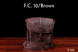 home, cravar f.c. 10 leather messenger field bag brown