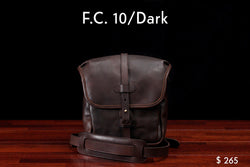 home, cravar f.c. 10 leather messenger field bag dark