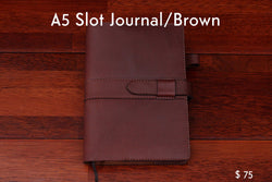 home, cravar leather journal a5 slot brown