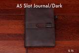 home, cravar leather journal a5 slot dark