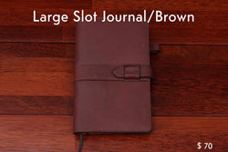 home, cravar leather journal large slot brown