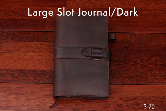 home, cravar leather journal large slot dark