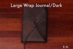 home, cravar leather journal large wrap dark