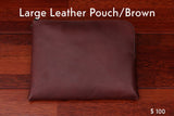 home, cravar leather pouch large brown