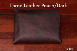 home, cravar leather pouch large dark